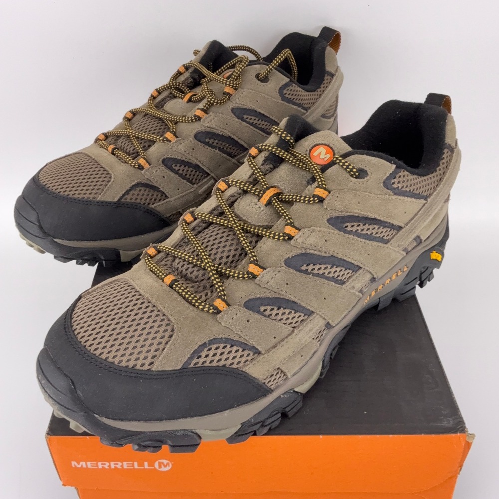 Merrell Moab 2 Vent Walnut Brown Hiking Shoes Mens 13 J06011 Vibram Low Top